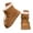 Khaki, variant on Women's Suede Snow Boots Classic Slip on Lace up Anti-Slip Thick Sole Winter Ankle Boots