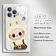 thumbnail image 5 of Bonita funda de teléfono de color metálico con dibujos animados de Labubu para iPhone X XR XS 16 15 14 13 12 Mini 11 Pro Max 7 8 SE 20 Plus, carcasa rígida de vidrio, 5 of 5