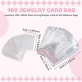 thumbnail image 4 of Jewellery 100 x White Plain Earring Display Cards & Self Adhesive Bags, 4 of 5