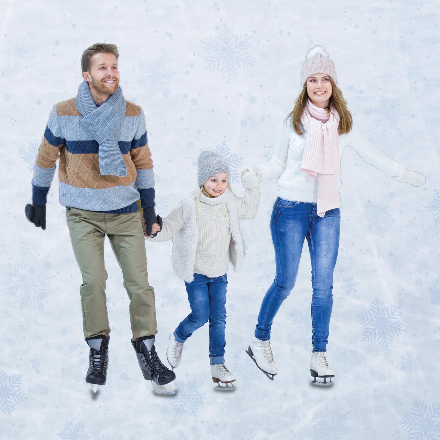 Patins artistiques FS avec col en fourrure - Blanc - Tailles junior 2-5 et tailles senior 6-9