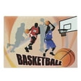 thumbnail image 1 of Basketball Cutting Board, Basketball Action Players on Abstract Background Classical Poster Style Print, Decorative Tempered Glass Cutting and Serving Board, Large Size, Orange Black, by Ambesonne, 1 of 1