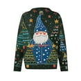 thumbnail image 6 of Women'S Christmas Sweater Cute Fun Christmas Sweater Fall And Winter Long Sleeve Knitted Sweater for Fall and Winter, Festive and Cozy, Ideal as Christmas Sweaters for Women ,Dark Blue,2XL, 6 of 7
