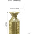 thumbnail image 4 of Hosley Set of 3 Elegant Gold Metal Tall Floor Vases – Decorative Centerpieces for Home, Wedding, and Spa Settings (27.25" H, 21.75" H, 16" H), 4 of 10