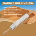 thumbnail image 5 of Koville African Natural Marble Rolling Pin, Non-Stick Polished Dough Roller, Pasta, Dumpling, Fondant, Pie Crust, Bread, Pizza Dough, Kitchen Baking Pastry Tools with Mat/Scraper（Namib Fantasy）, 5 of 8