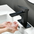thumbnail image 3 of Cobbe Single-Handle Bathroom Sink Faucet for Vanity Single-Hole Installation Basin Faucet with Pop-Up Drain Matte Black, 3 of 10