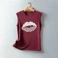 thumbnail image 4 of GaThRRgYP Spring Tops for Women 2025,Summer Tops for Women,Womens Tank Tops Independence Day Graphic Tank Tops Summer Loose Tanks Music Vacation Tank Wine XL, 4 of 4