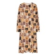 thumbnail image 6 of SELONE Halloween Nightgowns for Women Plus Size Nightshirts Pumpkin Skeleton Long Sleeve Maxi Dress Vacation Homewear, 6 of 8