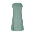 thumbnail image 3 of Women Sleeveless V Neck Eyelet Beach Sun Dress Casual Summer Short Swing Dresses with Pockets Green S, 3 of 5