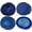 Q.1 Blue, variant on Natural Agate Coasters Dyed Black Sliced Polished for Coffee Cup Home Decoration with Rubber Bumpers Home Decoration Set of 4