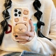 thumbnail image 5 of Case for iPhone 14 Pro Case Cute Phone Case Kawaii iPhone 14 Pro Case Funny iPhone Cases Cartoon Bear Creative Soft Rubber Bumper Shockproof Protective Case Cover for Women Girls, 5 of 16