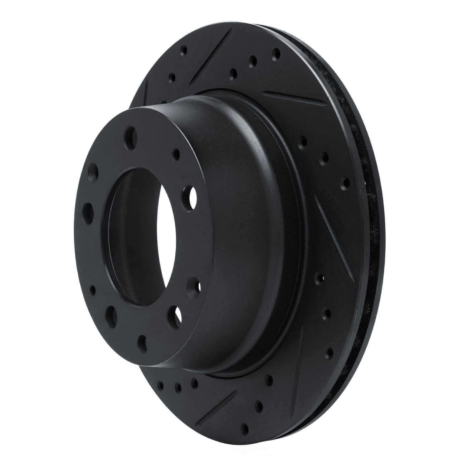 Dynamic Friction Company 633-02002L DFC Brake Rotor - Drilled And Slotted - Black