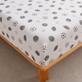 thumbnail image 5 of Chezmoi Collection Kids/Teens Sports Fitted Sheet, Twin XL 2-Pack – 2 Fitted Sheets + 2 Pillowcases (No Flat Sheet) - Soft Microfiber Fitted Sheet Set - White Gray Baseball Basketball Football Print, 5 of 8