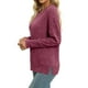 thumbnail image 4 of Ropa de otoño,Top de mezcla de lino para mujer, manga corta, cuello redondo, jersey informal de color liso, tejido suave y cómodo, versátil para uso diario, sopatenor, 4 of 8