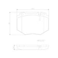 thumbnail image 4 of Brembo 01-02 Mercedes-Benz S500 Front Premium NAO Ceramic OE Equivalent Pad, 4 of 4