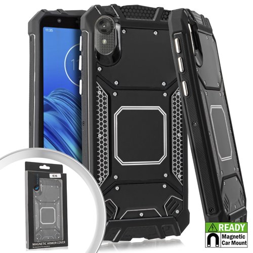 Pkg Motorola Moto E6 Metal Jacket Black