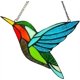 thumbnail image 1 of Teissuly Hummingbird Stained Glass Birds Window Hangings, Stained Glass Decorations,Bird Suncatcher for Window Decor Hummingbird Gifts for Mom,Bird Lovers Teissuly WER202309200683, 1 of 5