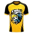 thumbnail image 4 of Gunia Tshirt Kids Boys Football Graphic Short Sleeve Breathable Sporty Tee Activewear Youth Casual Shirt Tops Yellow 8-9 Years, 4 of 4