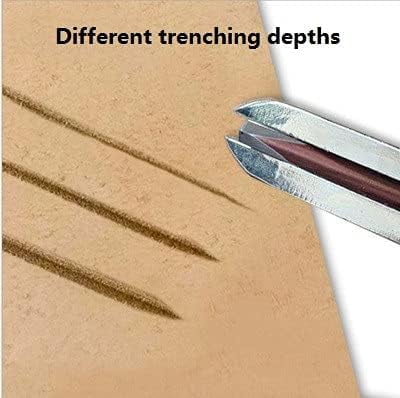 ABCISI Premium Leather V Shape Grooving Tool, Adjustable V-Gouge Tool, Ensures Smooth and Effortless Operating Professional Leather V-Gouge Tool for Leathercraft Folds Box Corners