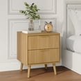 thumbnail image 2 of YouTrend Nightstands Set of 2 with 2 Drawers,Beside Table with Fluted Design ,End Table with Solid Wood Legs for bedroom, 2 of 9