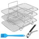 thumbnail image 1 of Rejilla compatible con deshidratador de acero inoxidable 304 de doble soporte Ninja Foodi, deshidratador de 3 capas, como se muestra, como se muestra, 1 of 1