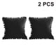 thumbnail image 1 of Fundas de cojín con pompones Partículas suaves Fundas de cojín sólido de terciopelo 45X 45cm para sofá Dormitorio Coche, paquete de 2 Adepaton 2034656-3, 1 of 9