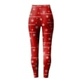 thumbnail image 5 of adviicd Christmas Leggings for Women Fashion Xmas Graphic Legging Fall Winter Casual Soft Elastic High Waist Gym Sports Yoga Pants (Red, XL), 5 of 7