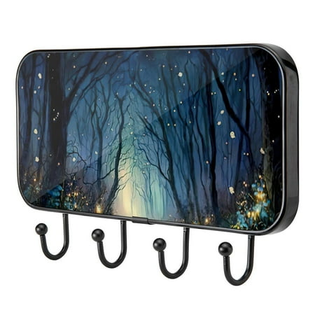 

Enchanted Forest Self Adhesive Towel Coat Wood Iron Hooks for Home Keys Door Outdoor Home Improvement Utility Hook