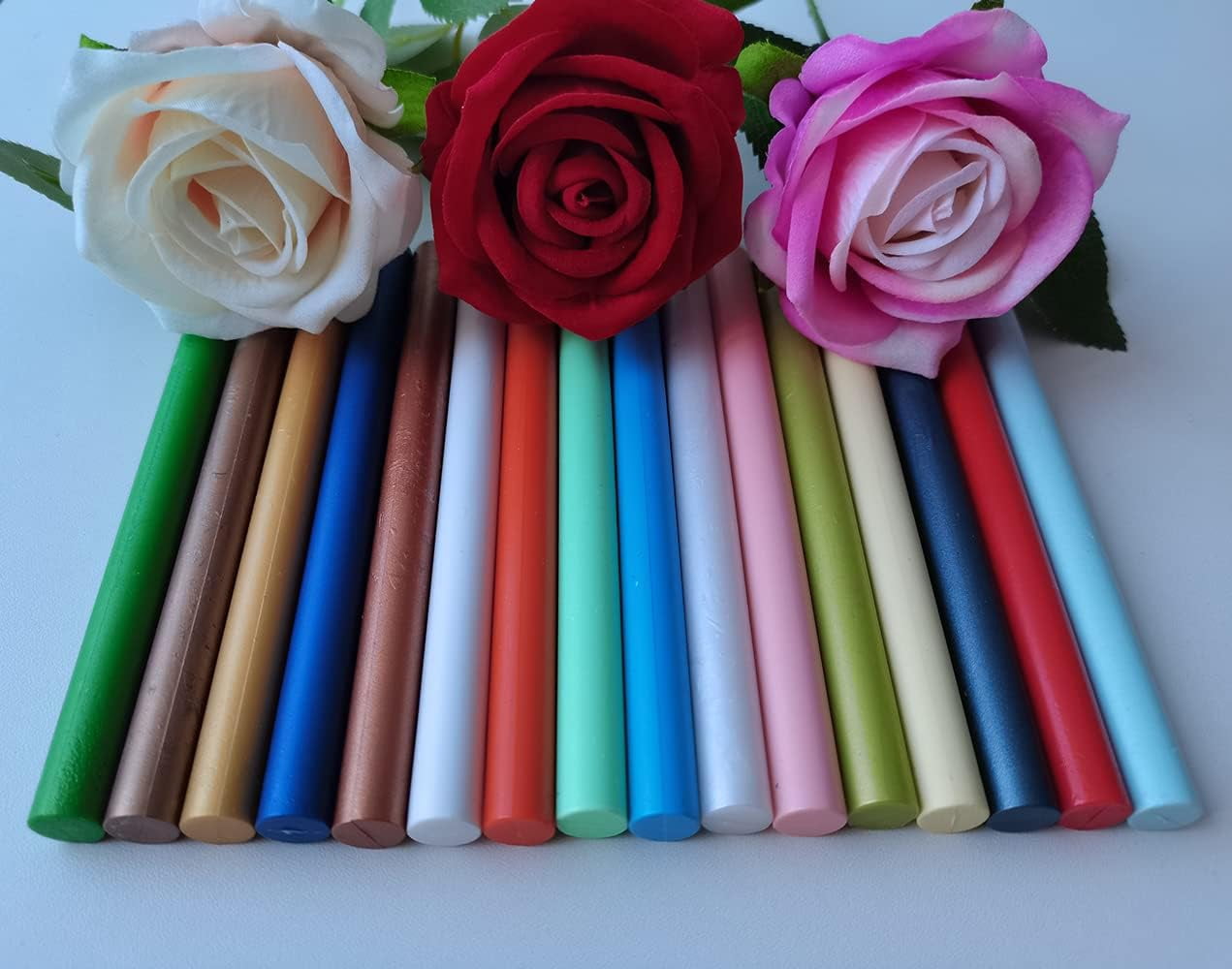 12 Pieces Glue Gun Sealing Wax Sticks for Wax Seal Stamp, Seal Wax Sticks Great for Cards Envelopes, Gift Wrapping,Wedding Invitations (Sapphire Blue)