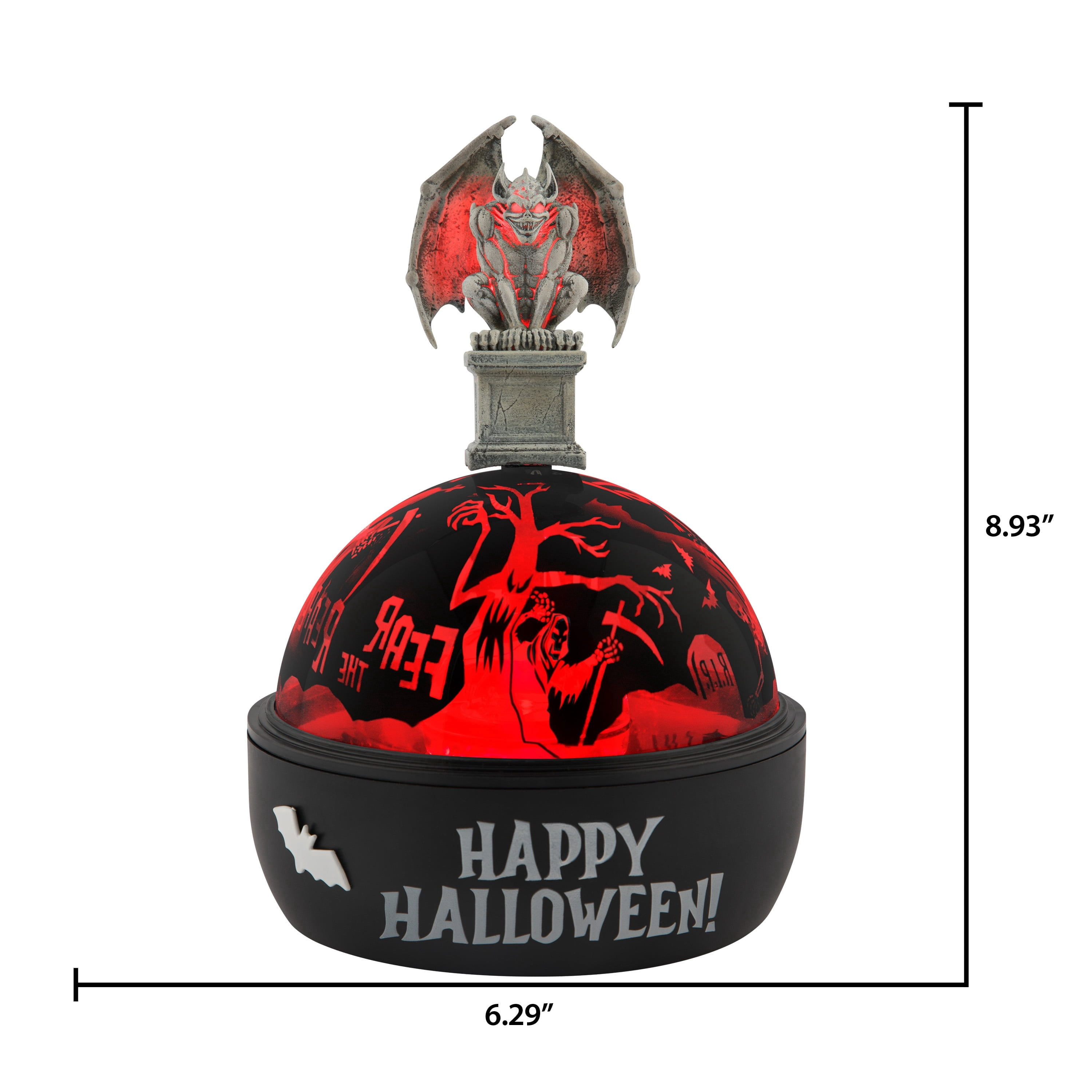 Halloween Light Show Projection Illuminations Shadow Lights with Topper Haunted Gargoyle (Red)