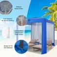 thumbnail image 6 of Costway 6.6ft x 6.6ft Beach Cabana Tent, Blue, 6 of 10