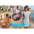 thumbnail image 6 of UVN Summer Dresses for Women Striped T Shirt Dress Casual Midi Dress Short Sleeve Sundress with Pockets, 6 of 8