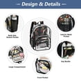 thumbnail image 4 of ALAZA Clear Backpack Vintage Owls PVC Transparent BookBag, 4 of 7