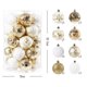 thumbnail image 2 of 34 piezas de adornos navideños de 6 cm, bolas blancas, doradas y negras, decoración colgante para árbol de Navidad para fiesta de Navidad 2025, 2 of 5