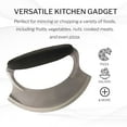 thumbnail image 2 of Amco Stainless Steel Handheld Mezzaluna with Non-Slip Silicone Handle 3 Pack - Silver Black - New, 2 of 7