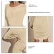 thumbnail image 5 of Women Lace Long Sleeve Dress, Hip Wrap Round Neck Lace Long Sleeve Dress Button Decoration Micro Elastic For Work For Leisure ANGGREK IJ1711, 5 of 8
