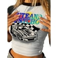 thumbnail image 6 of KOMOO Women Crop Tops Casual Short Sleeve Slim T-Shirt 90S Girl Aesthetic Tee Tops, 6 of 6