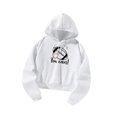thumbnail image 3 of Sudadera con capucha de manga larga Sudadera con capucha corta Sudadera con capucha con cordón para mujer elegante y holgada informal Blanco, 3 of 8