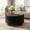 Black, variant on Casa Pura Furniture Modern Round Flip Top Storage Ottoman Coffee Table, Faux Fur Upholstered, Wooden Legs, Brown, 30 in L x 30 in W x 17 in H