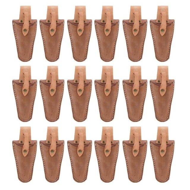S SERENABLE 18 Pieces Garden Pruning Carpenter Construction Tool Waist Leather Pouches