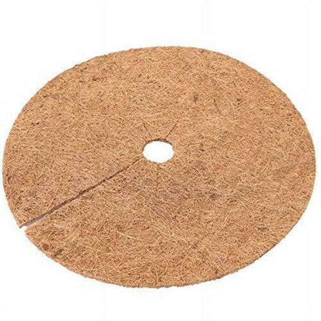 Estera de coco para plantas, 6 discos de trituración, discos de protección de plantas, estera de coco