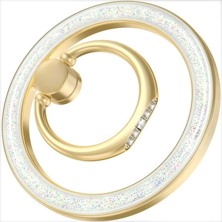 Magnetic Phone Grip, Magnetic Ring Holder, 360°Rotating Finger Kickstand for MagSafe, compatible with iPhone 16 Pro Max 15 14 13 12 Plus & Android Phone (Starry White)