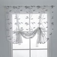 thumbnail image 2 of Wear Rod Style Roman Blinds, Embroidered Kitchen Curtains, Tulle Embroidered Leaf Curtains, Suitable For Kitchens, Bedrooms, Pubs, 2 of 8