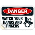 thumbnail image 1 of Watch Your Hands And Fingers Sign, OSHA Danger Sign,, 1 of 1
