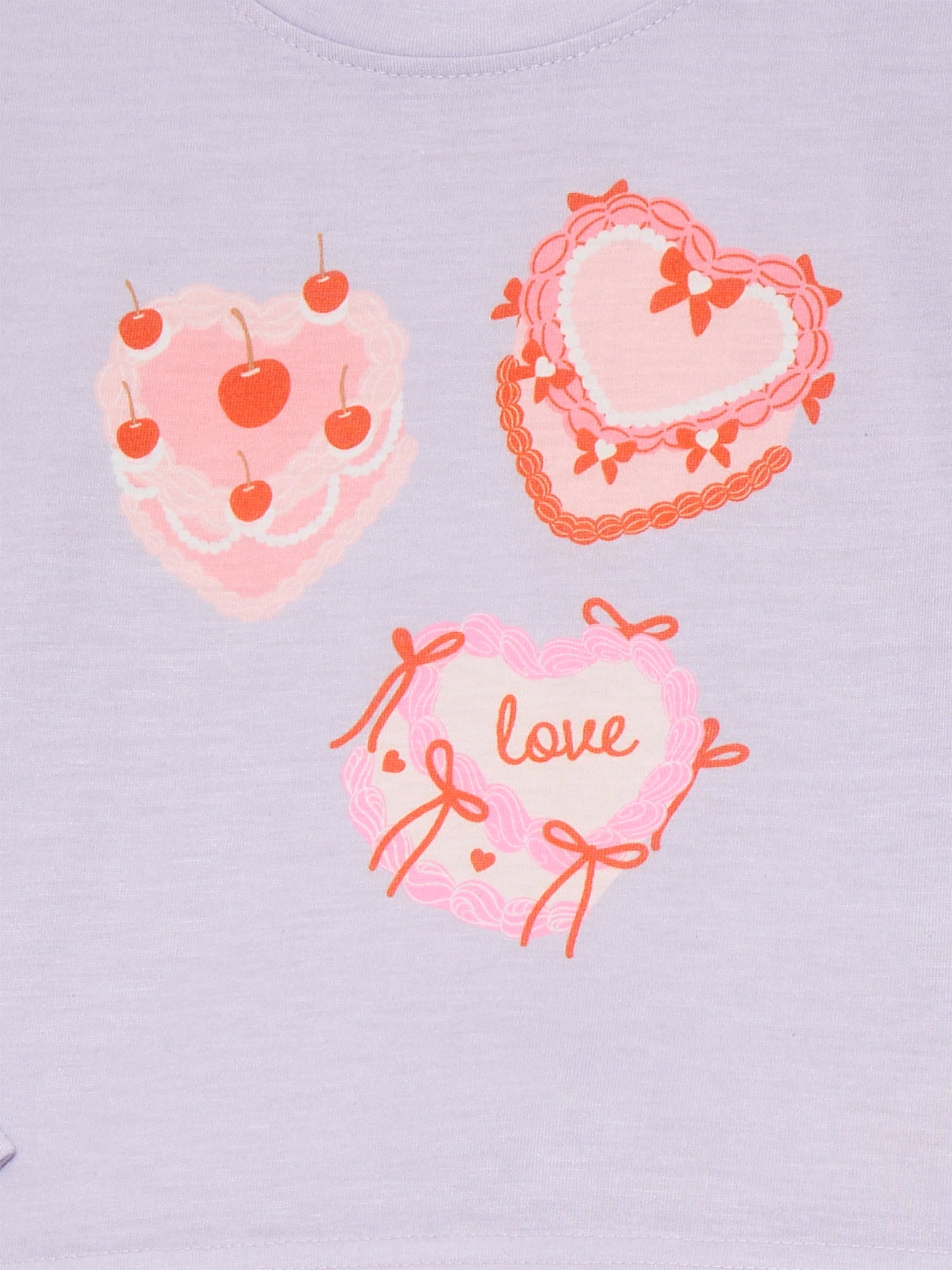 Major Cuddles Girls Valentine's Long Sleeve Top and Pants Pajama Sleep Set, 2-Piece, Sizes 4-12