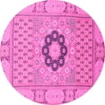 thumbnail image 1 of Ahgly Company Indoor Round Abstract Pink Modern Area Rugs, 5' Round, 1 of 4