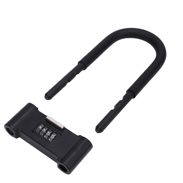 Candado De Combinación De 4 Dígitos Candado En U Para Bicicleta Antirrobo De Alta Resistencia Con Grillete Ajustable Para Puerta De Vidrio, Puerta, Cobertizo, Cerca, Rango