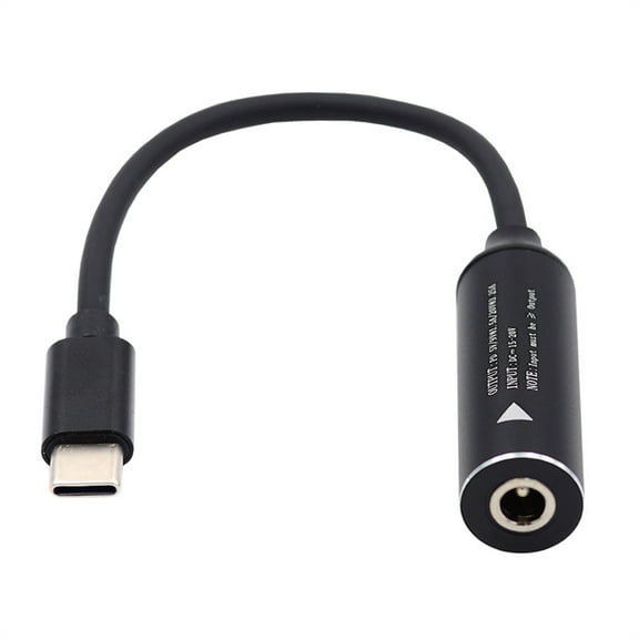 FVH DC Jack 5.5x1.7mm Input to USB-C Type-C Power Plug Charge Cable for Laptop Phone PD9V 5V 20V