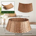thumbnail image 4 of 26Inch Christmas Tree Collar for Artificial Trees,Round Christmas Tree Ring,Woven Farmhouse Tree Base Cover,Christmas Tree Skirt for Christmas Tree Decorations (Light Brown), 4 of 10