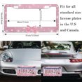 thumbnail image 2 of OTOSTAR 2 Pack Bling License Plate Frame with Ribbon Bow, Handcrafted Shiny Rhinestones Premium Stainless Steel 2 Holes License Plate Holder with Anti-Theft Screws Caps Set (Pink/Pink Bowtie), 2 of 7