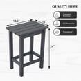 thumbnail image 3 of HDPE Outdoor High Top Bar Stools, Outdoor Patio Chairs Set of 2 for Bistro, Poolside, Balcony (Gray), 3 of 5